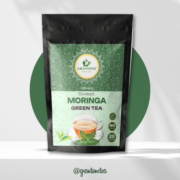 Moringa Green Tea | Herbal Tea | 20 Teabags | 20 Cups - No Calories, 100% Natural
